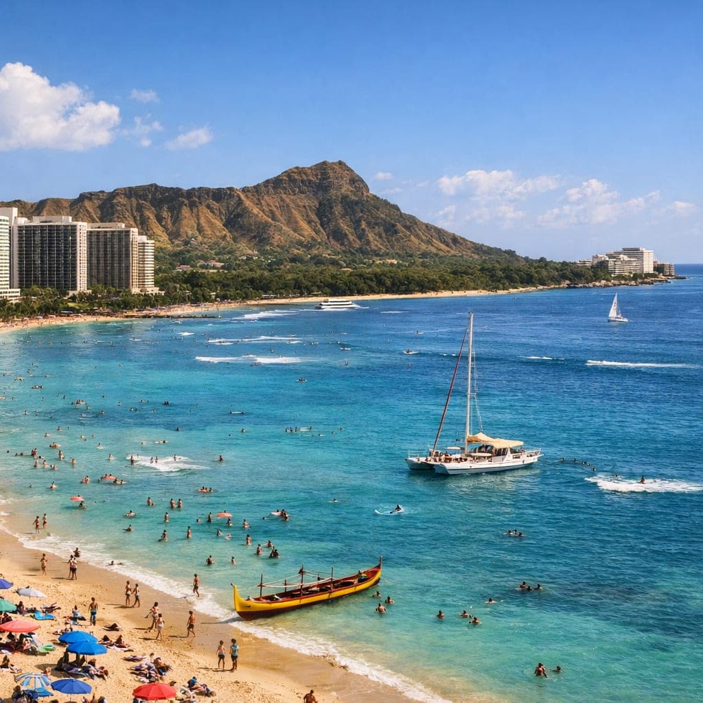 Picture of Waikiki, Honolulu, Hawaii, USA