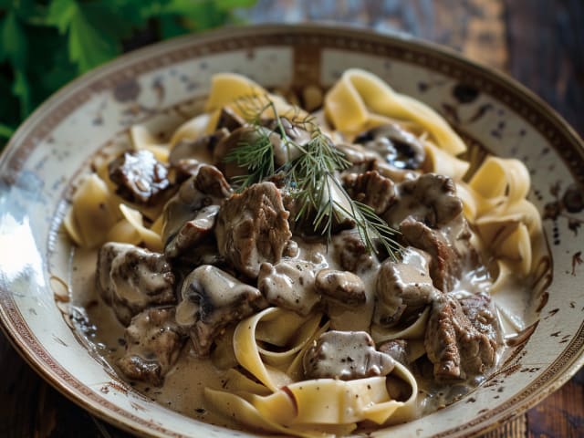 A picture of Beef Stroganoff