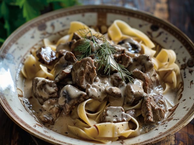 A picture of Beef Stroganoff